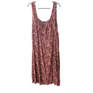 Old Navy Pink Floral Babydoll Maxi Dress Size XL Petite